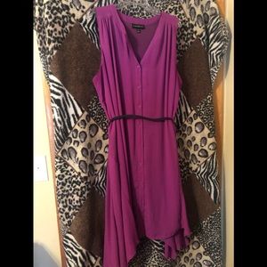 Lane Bryant Asymmetrical button down dress